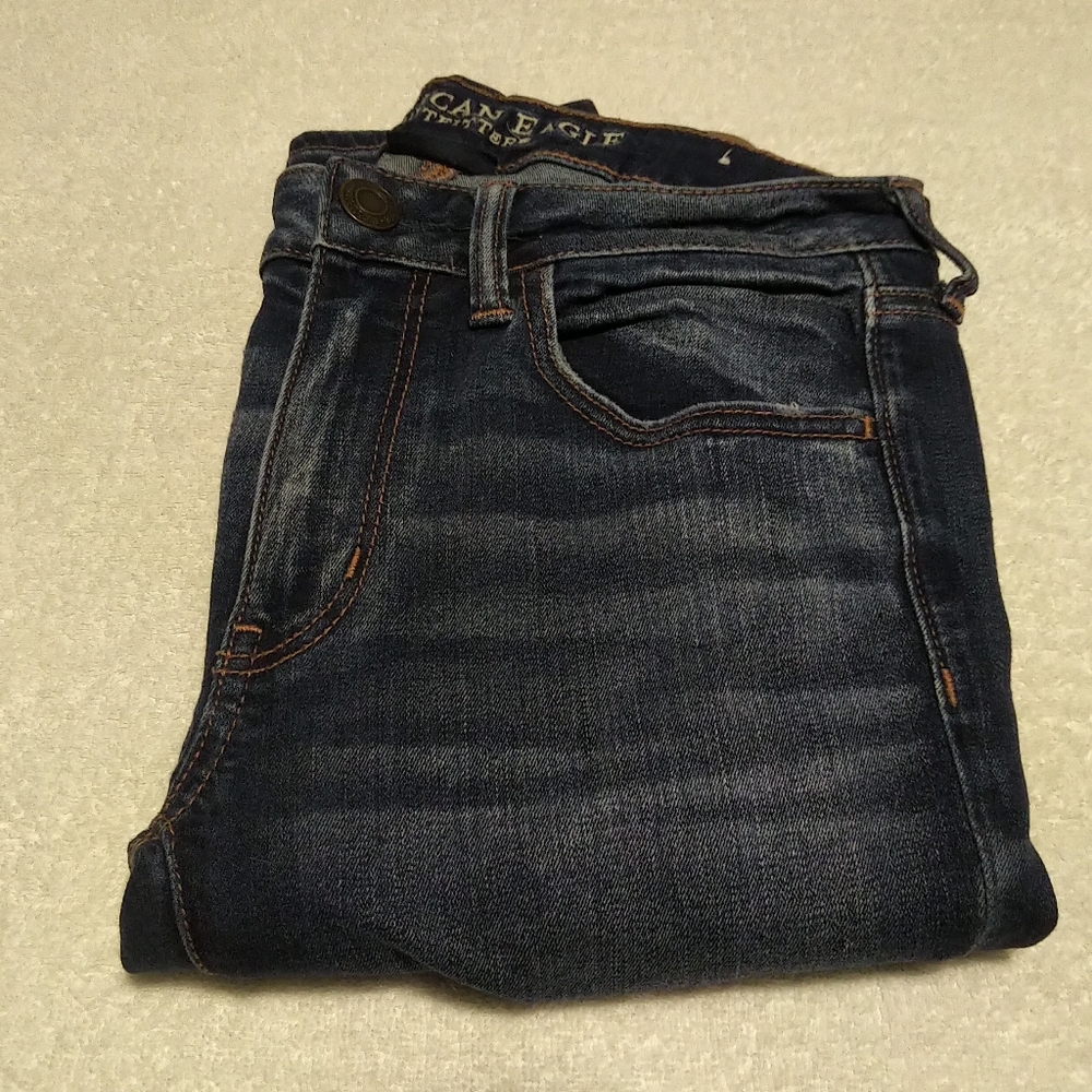 American Eagle Skinny Blue Stretch Jeans - Size 6